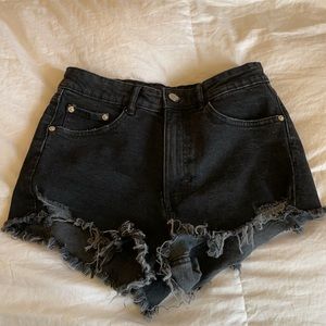 Zara Black Jean Shorts Size 6